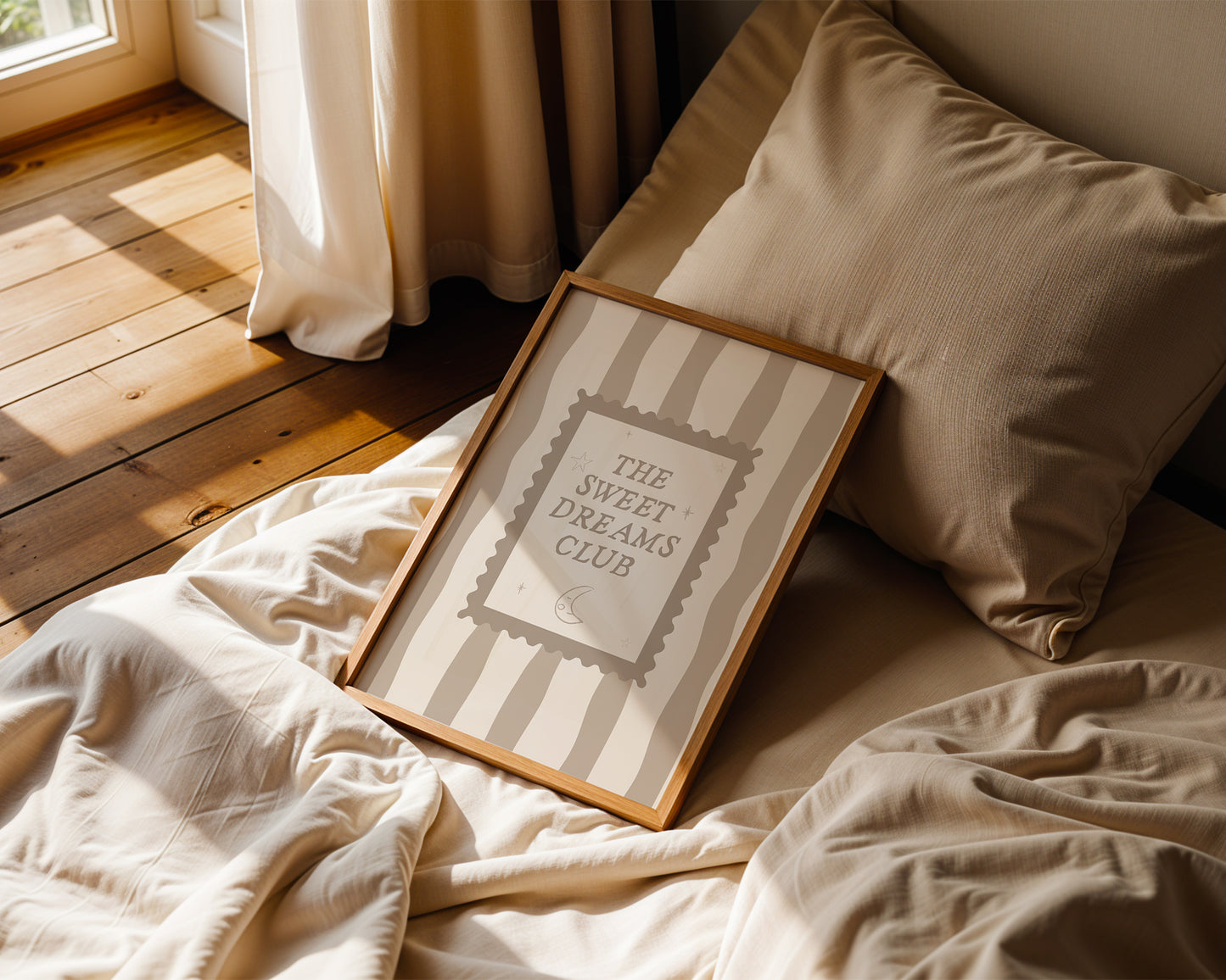 Beige Sweet Dreams Club Art - Digital Print