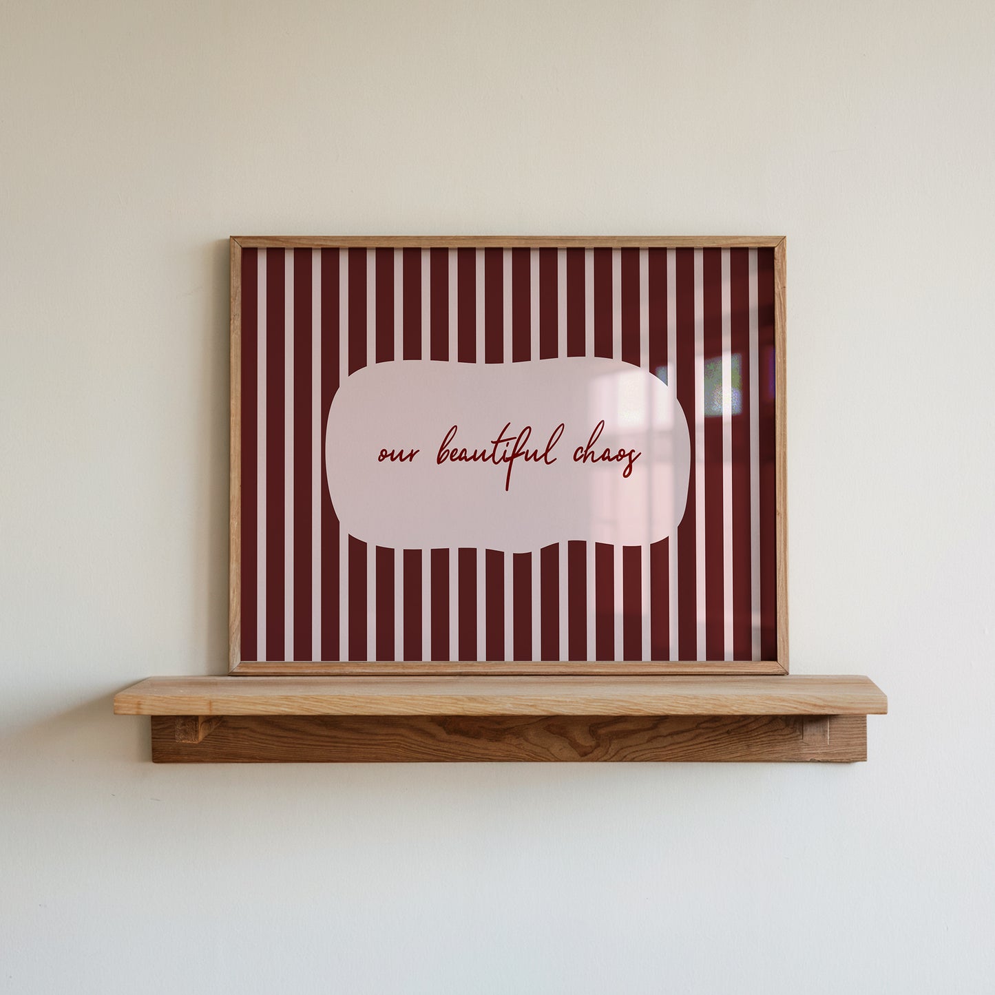 Welcome To Our Beautiful Chaos Striped Art - Digital Print ( Horizontal )