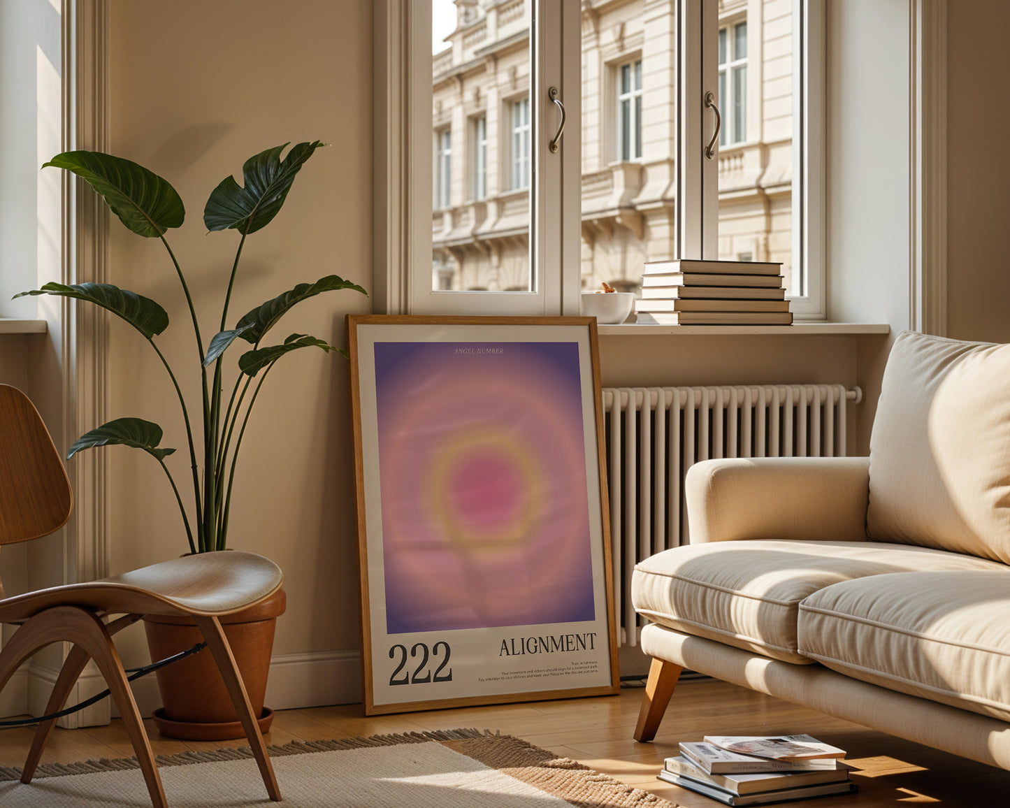 Angel Number Poster 222 Gradient Art - Digital Print