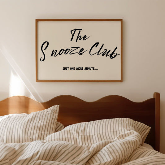 The Snooze Club Bedroom Art Print - Digital Print