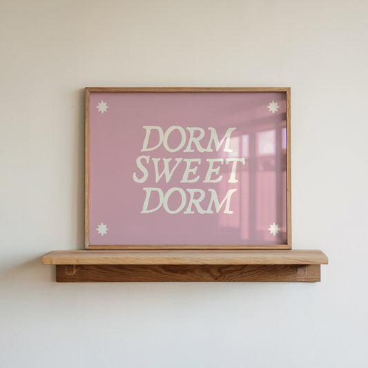 Pink Dorm Sweet Dorm Art Print - Digital Print