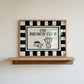 The Brunch Club Black & White Checkered Print -  Digital Print ( Horizontal )