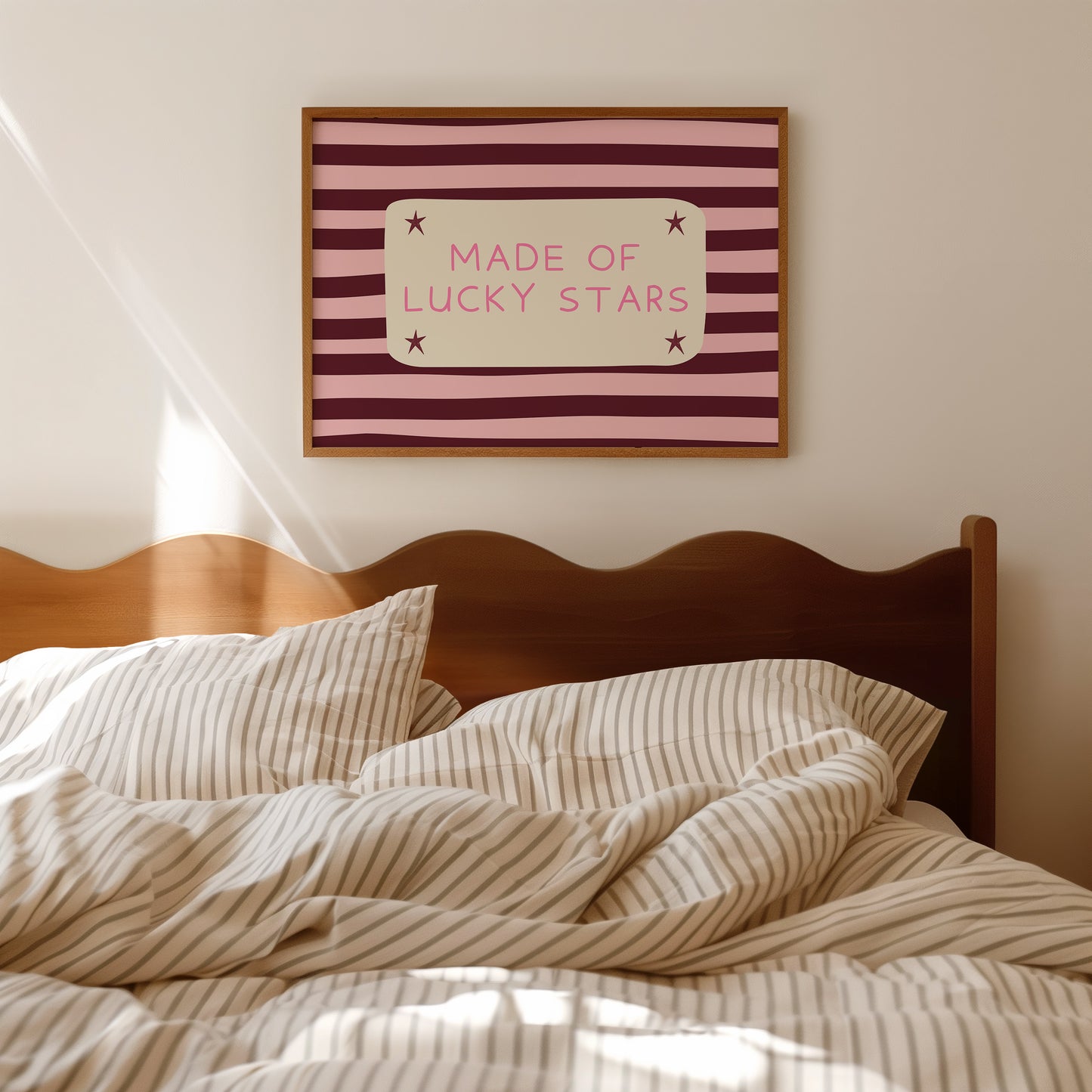 Made Of Lucky Stars Striped Print - Digital Print