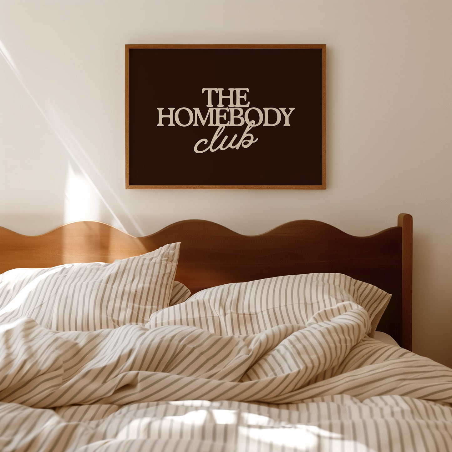 The Homebody Club Brown Print | Neutral Decor - Digital Print ( Horizontal )