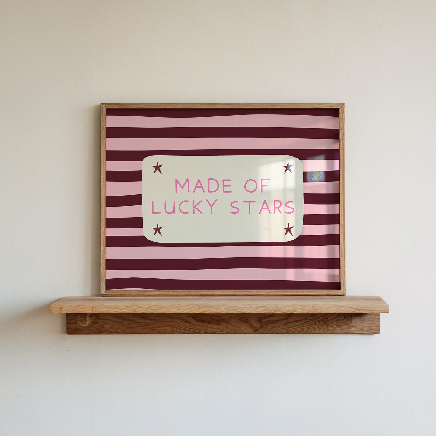 Made Of Lucky Stars Striped Print - Digital Print