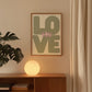 Sage Green Love You Typography Art - Digital Print