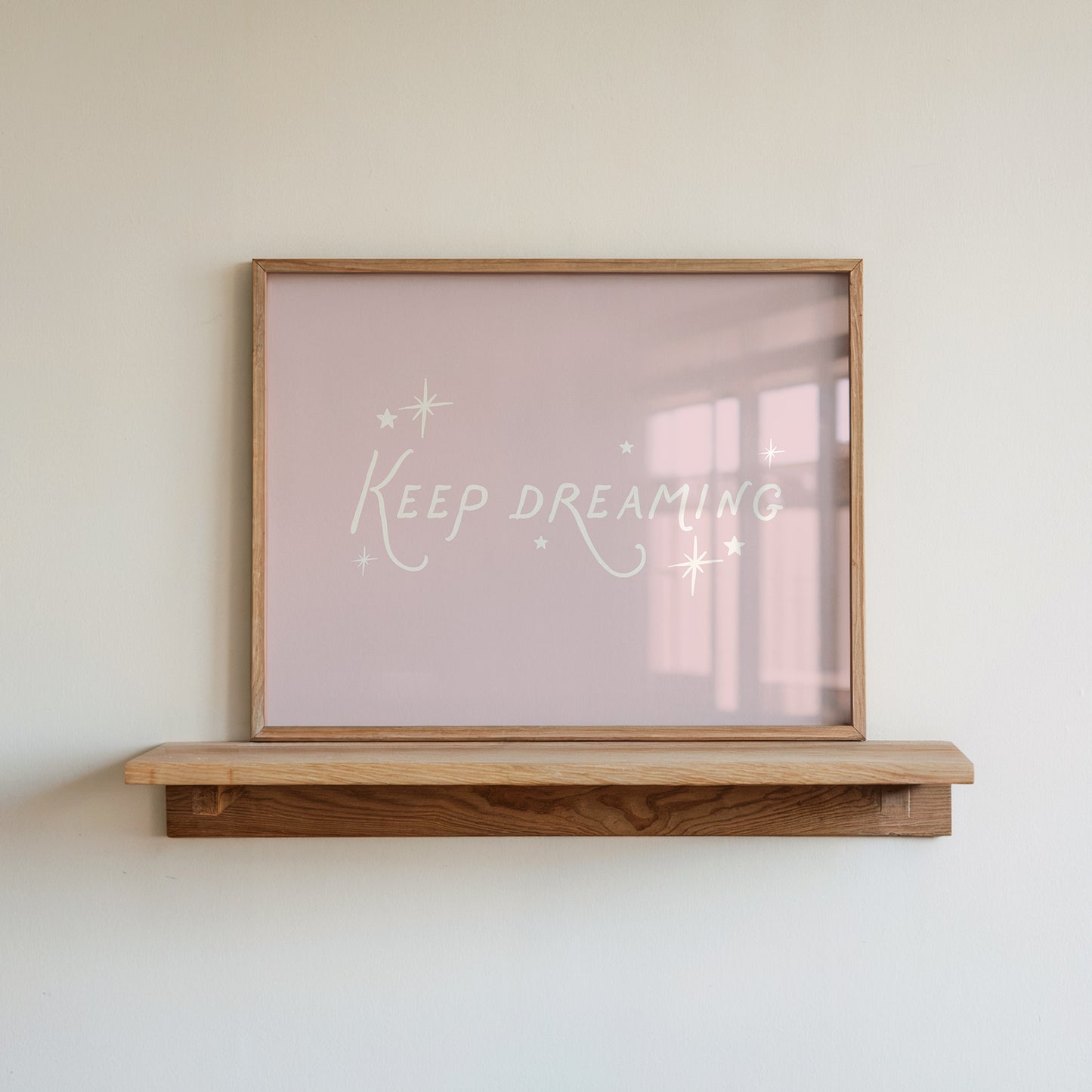 Pink Keep Dreaming Sleep Poster - Digital Print
