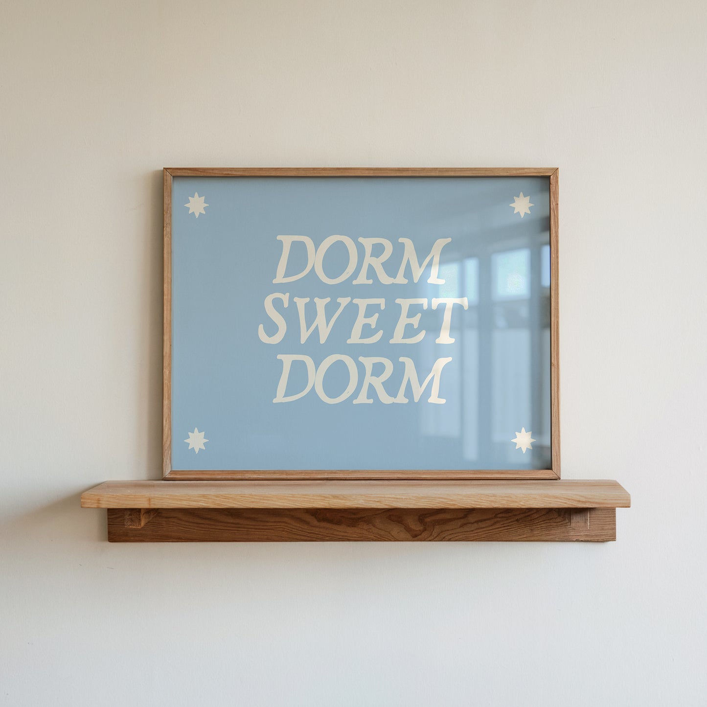 Blue Dorm Sweet Dorm Art Print - Digital Print