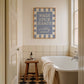 Splish Splash Striped Bathroom Print - Digital Print