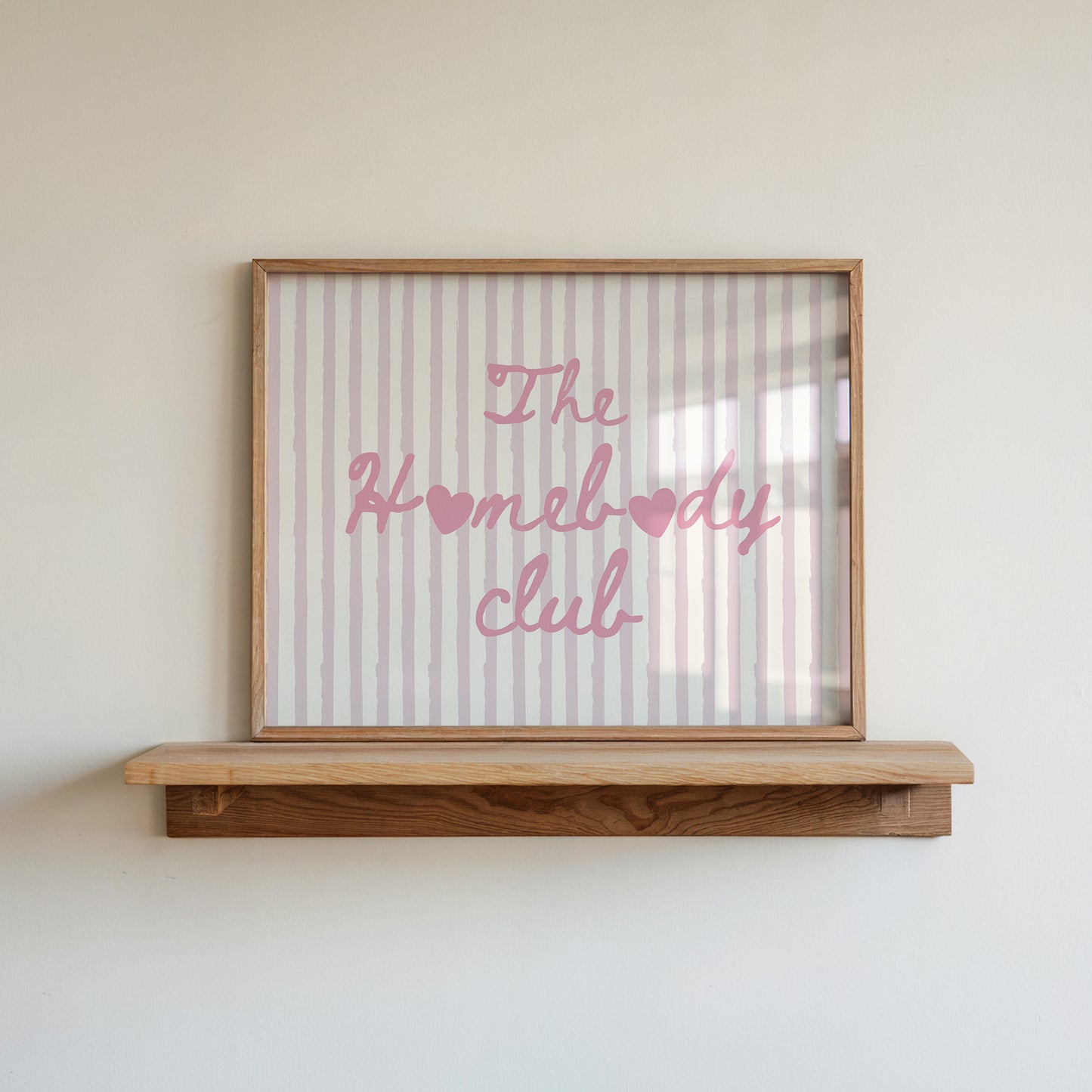 The Homebody Club Pink Striped Print - Digital Print