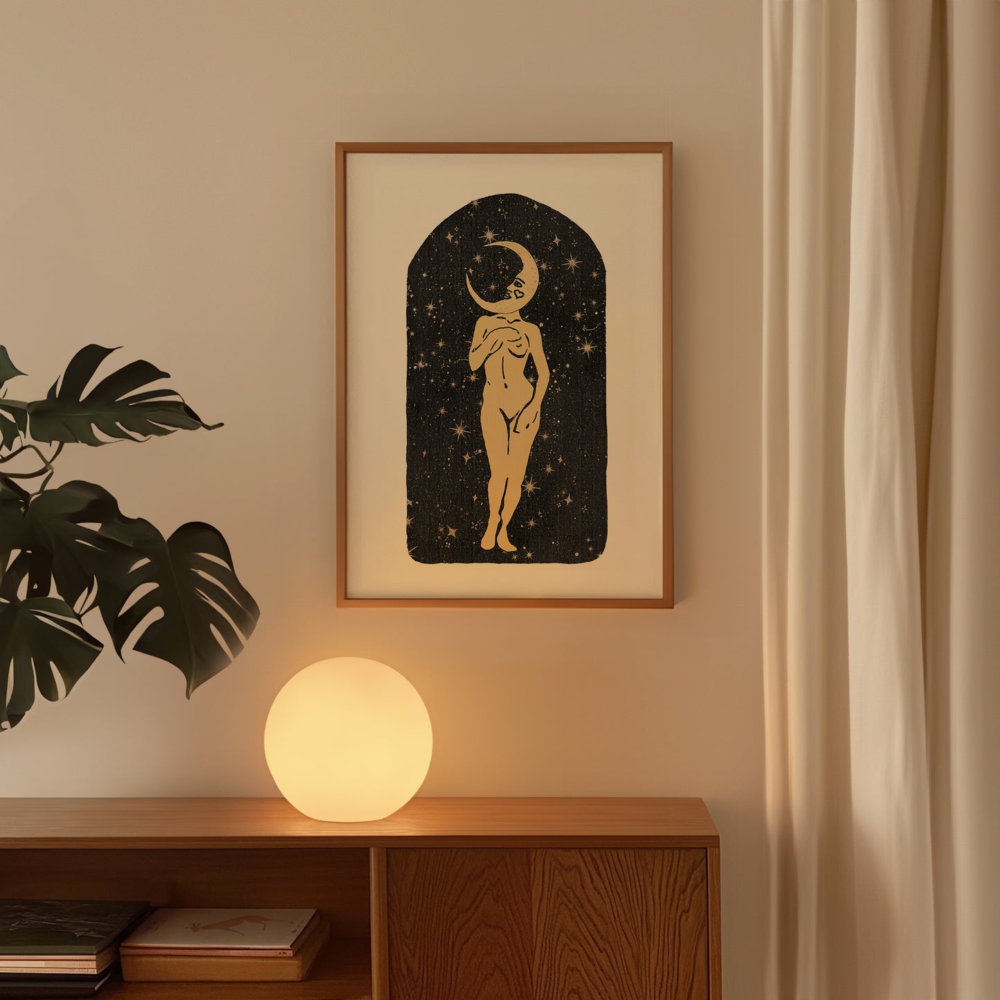 Cosmic Moon Goddess - Digital Print
