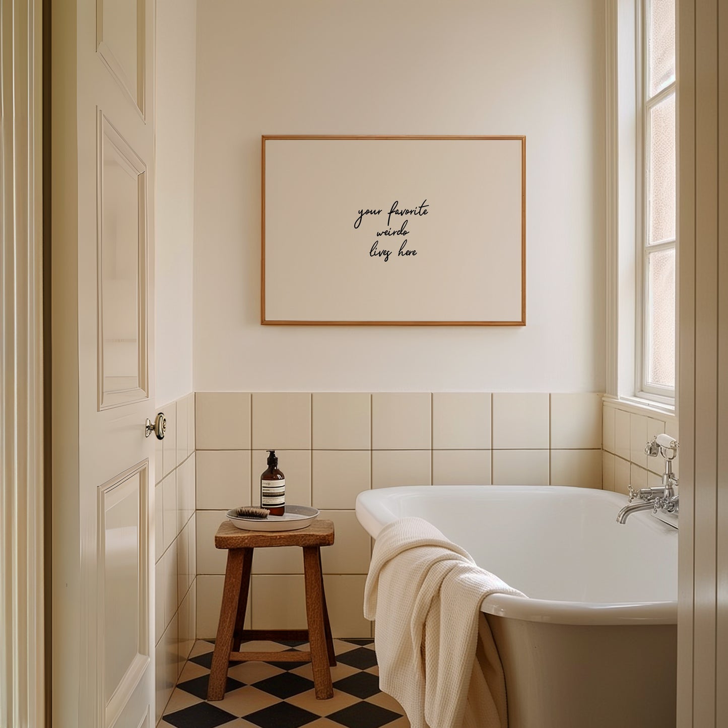 Your Favorite Weirdo Lives Here Minimalist Print- Digital Download