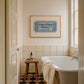 Everything Shower Retro Ticket Bathroom Sign - Digital Print ( Horizontal )