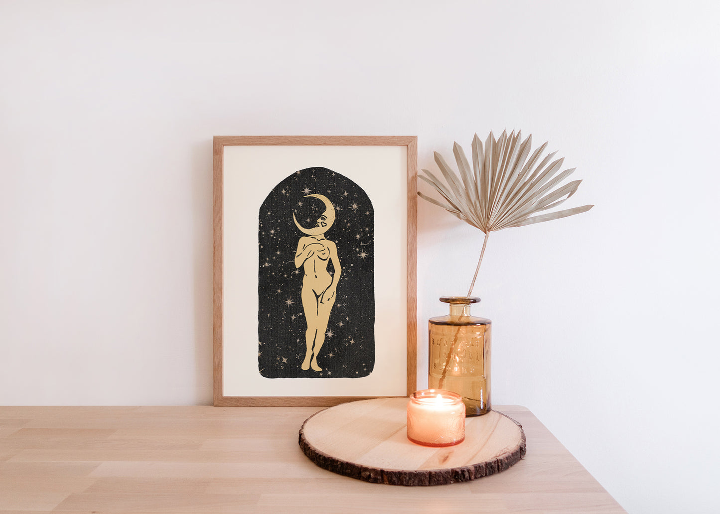 Starry Moon Goddess Sisterhood Spiritual Artwork