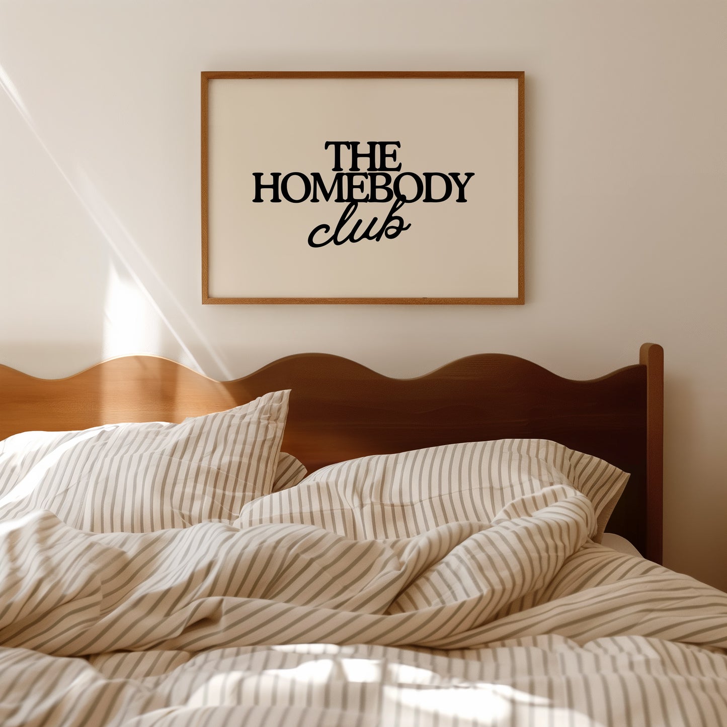 The Homebody Club Black Print | Neutral Decor - Digital Print ( Horizontal )