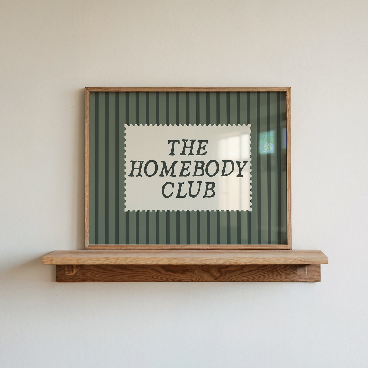 The Homebody Club Green Striped Print -  Digital Print