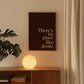 There's No Place Like Home Brown Minimalist Typography - Digital Print