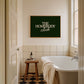 Dark green print with "The Homebody Club" in cream serif and script typography