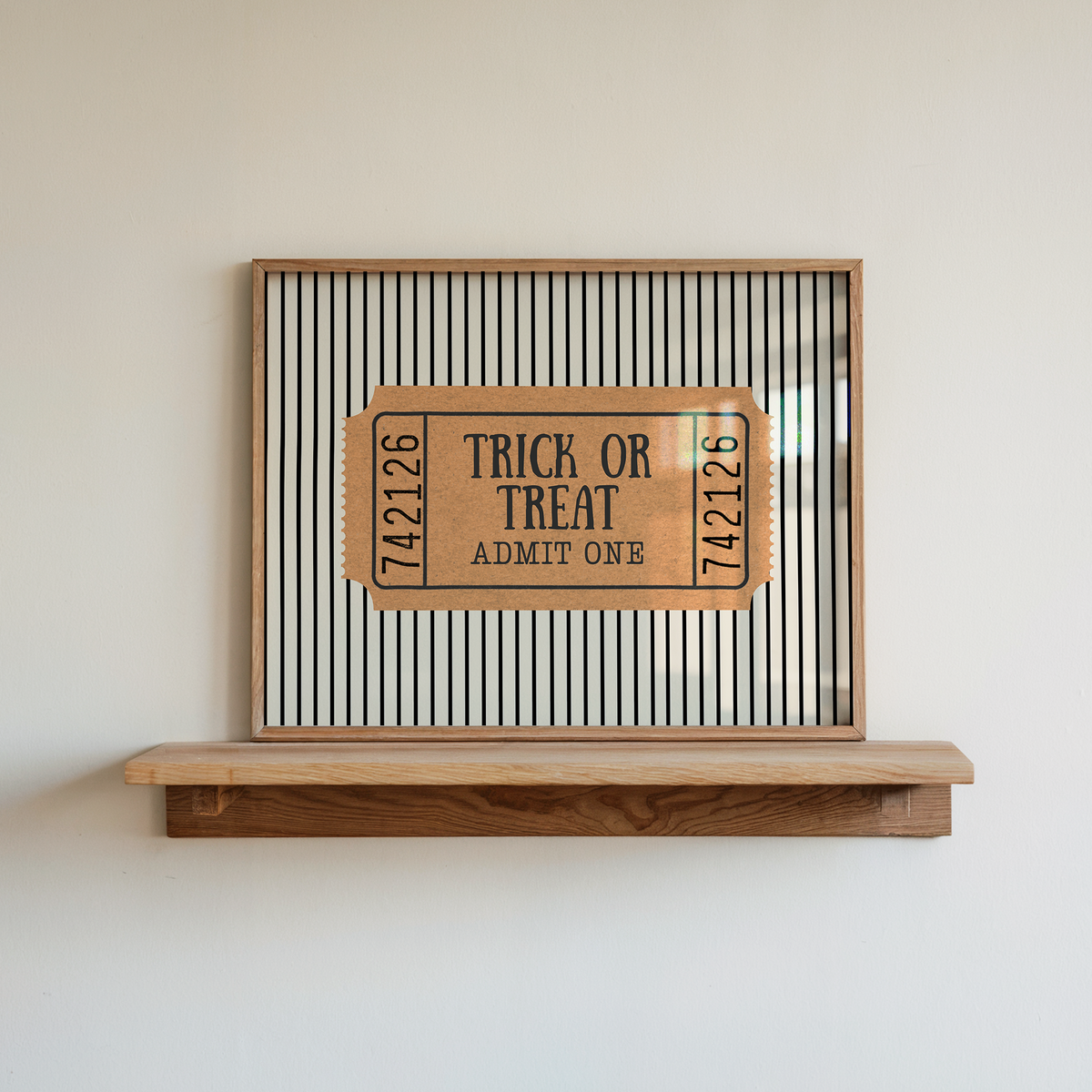 Trick or Treat, Admit One | Vintage Halloween Ticket Print