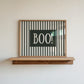 BOO! | Striped Stamp Print