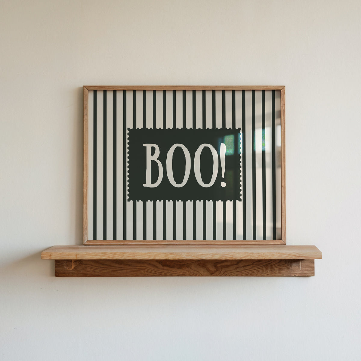 BOO! | Striped Stamp Print