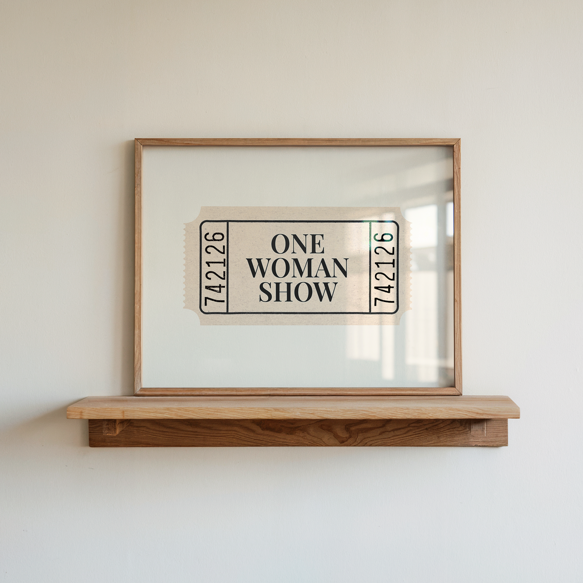 One Woman Show | Vintage Ticket Print
