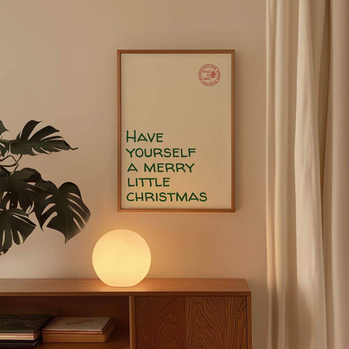 Have Yourself a Merry Little Christmas | Santa Stamp Print