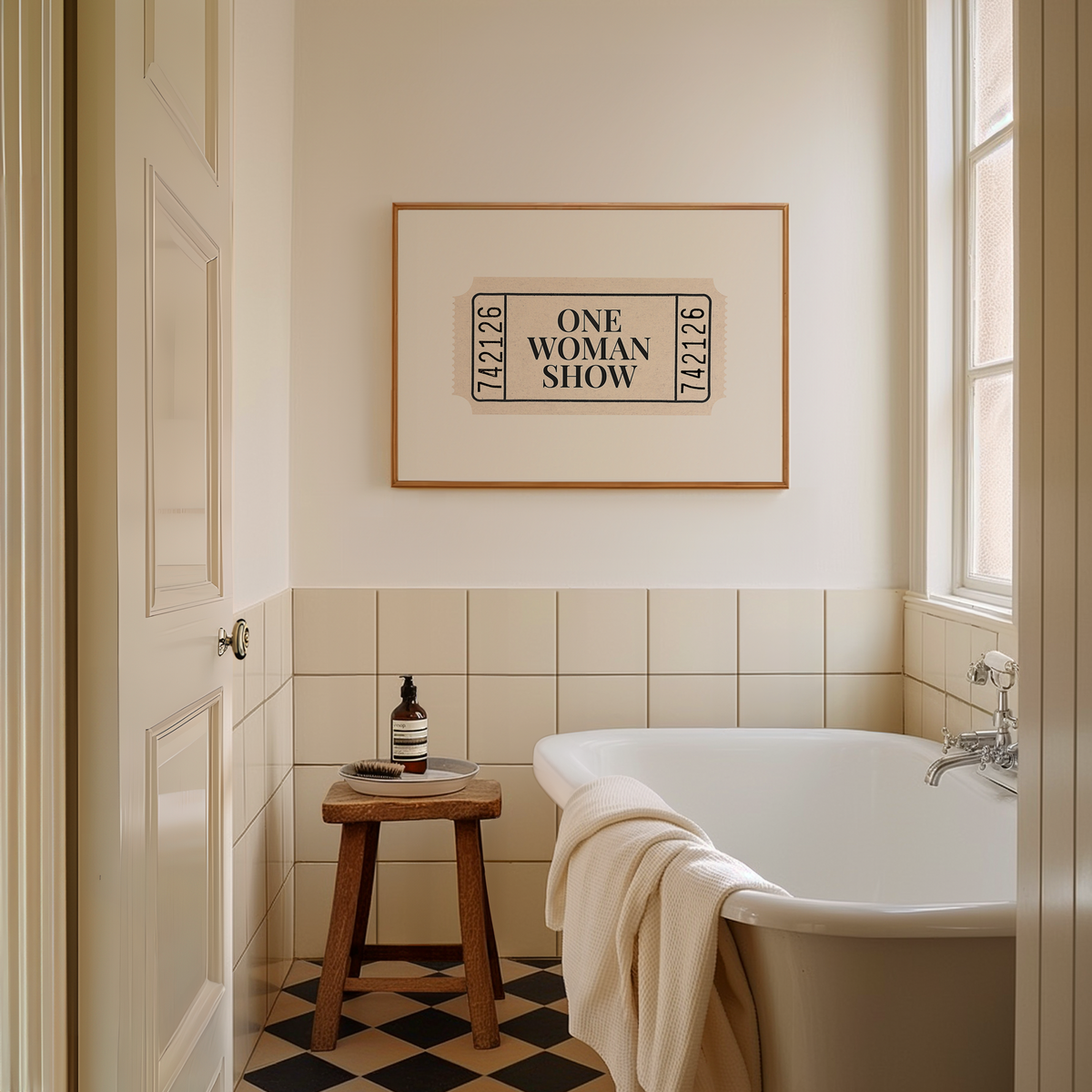One Woman Show | Vintage Ticket Print