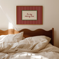 In My Merry Era | Red Striped Christmas Stamp Print