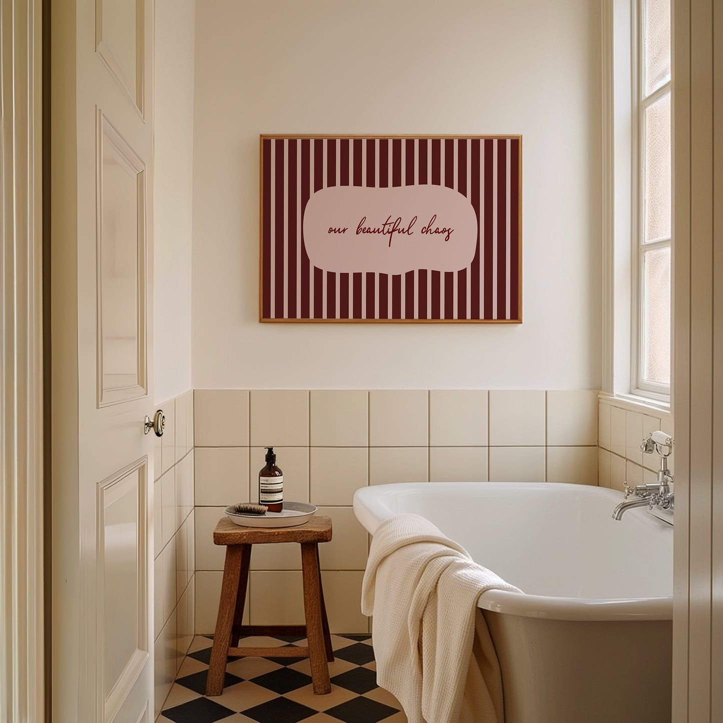 Welcome To Our Beautiful Chaos Striped Art - Digital Print ( Horizontal )