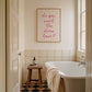 Pink Striped Do You Want the Dorm Tour? Art Poster - Digital Print