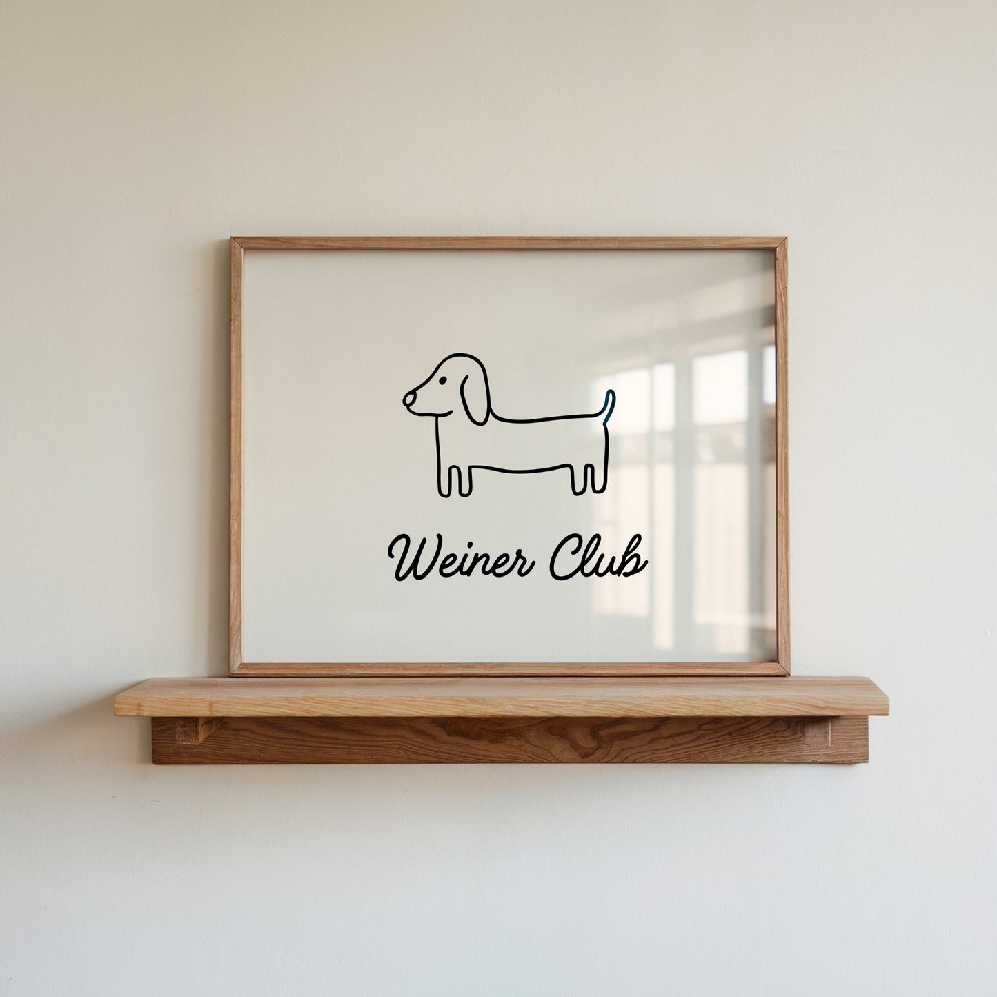 Weiner Club Hand-Drawn Print - Digital Print