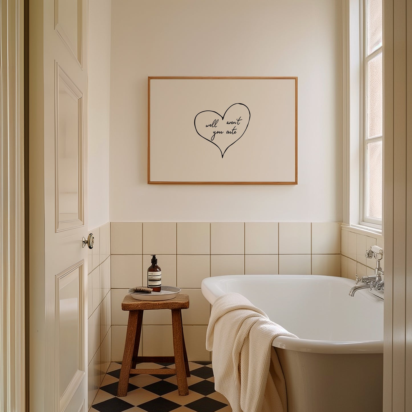 Well Aren't You Cute  Hand-Drawn Print - Digital Print