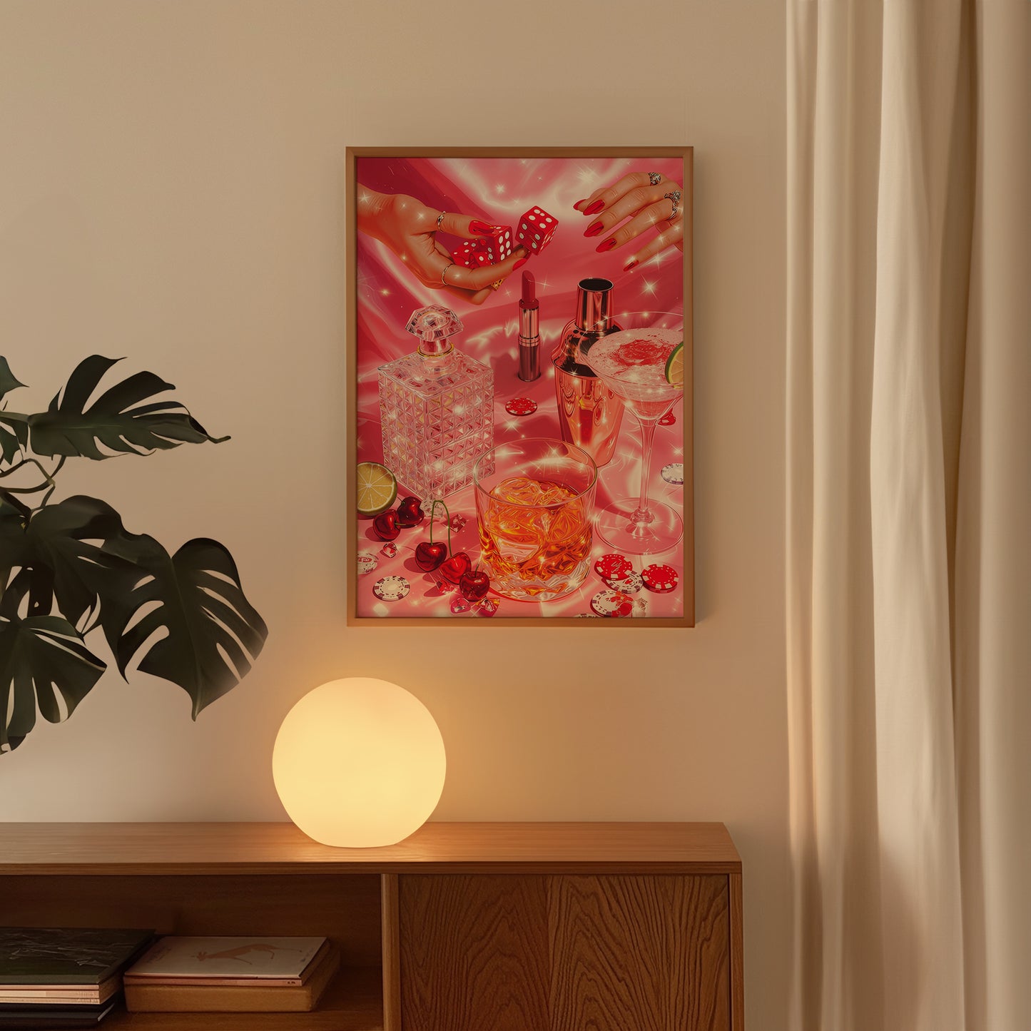 Retro Glam Poker Night - Digital Print