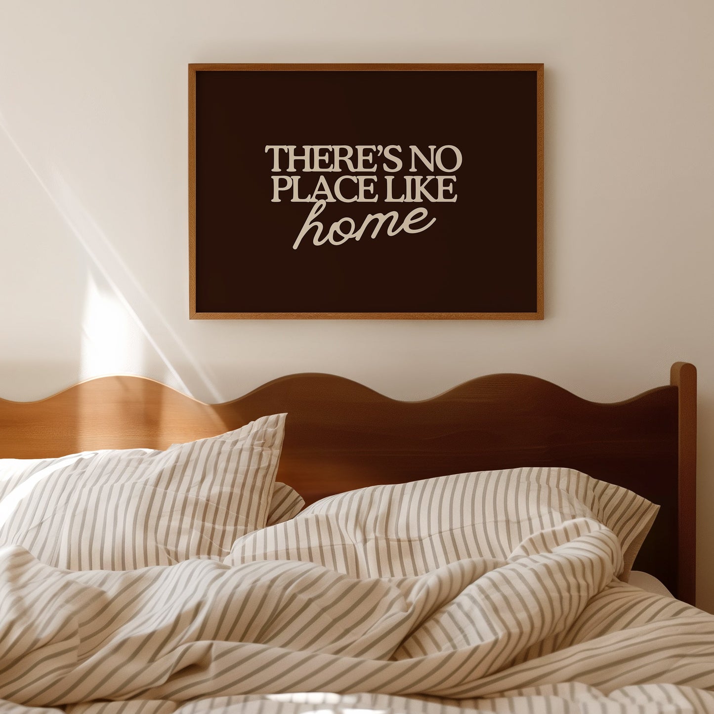 There's No Place Like Home Brown Horizontal Print - Digital Download