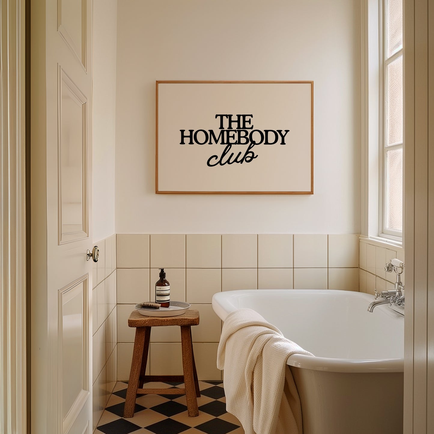 The Homebody Club Black Print | Neutral Decor - Digital Print ( Horizontal )
