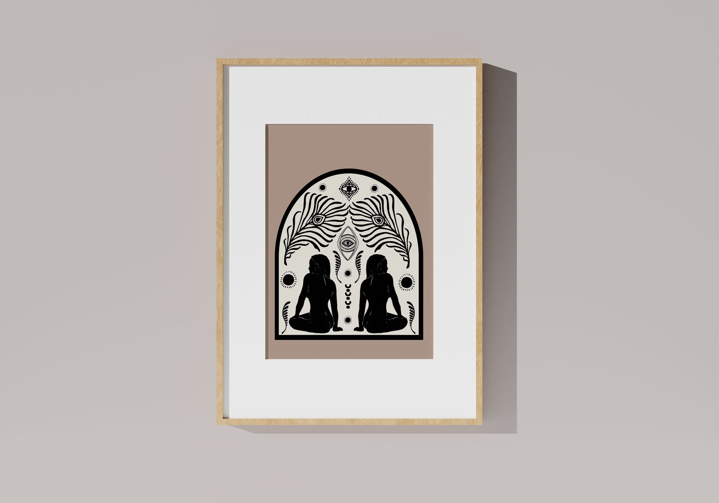 Mystical Sisterhood Art Print Feminine Energy Artwork Spiritual Artwork