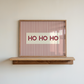 Ho Ho Ho Print | Red Pinstripe Christmas Wall Art