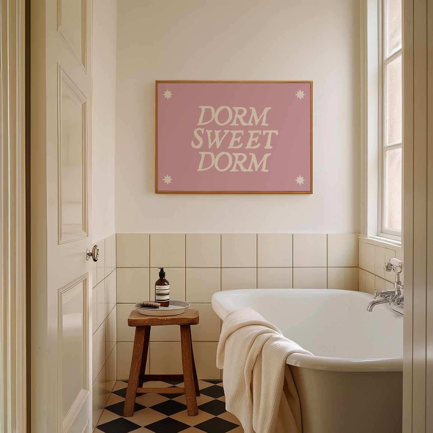 Pink Dorm Sweet Dorm Art Print - Digital Print