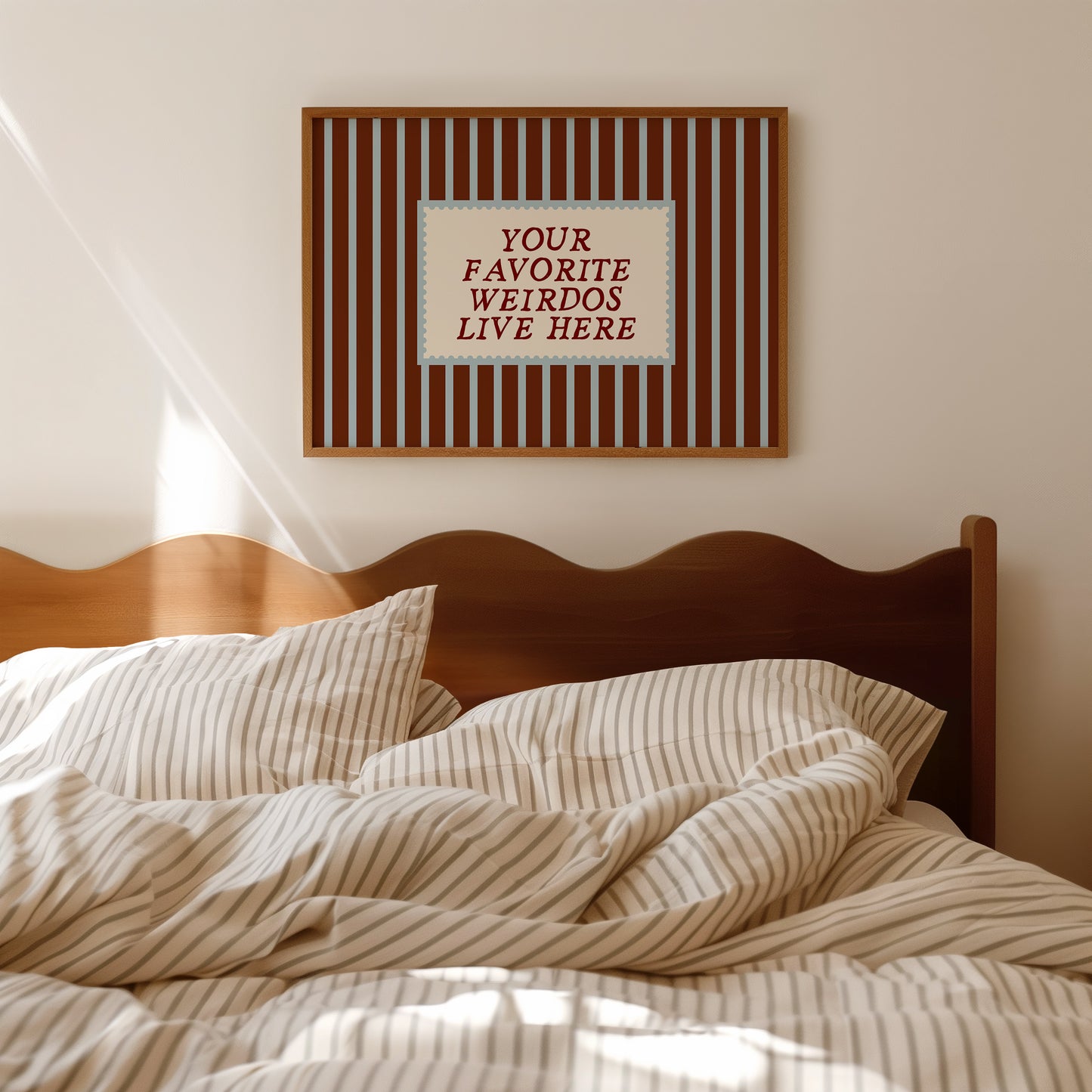 Your Favorite Weirdos Live Here Striped Welcome Art - Digital Download