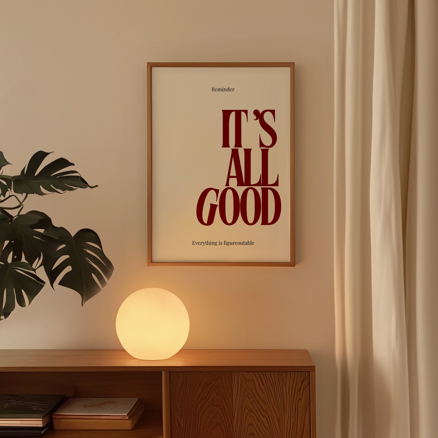 Red It's All Good Print - Digital Print