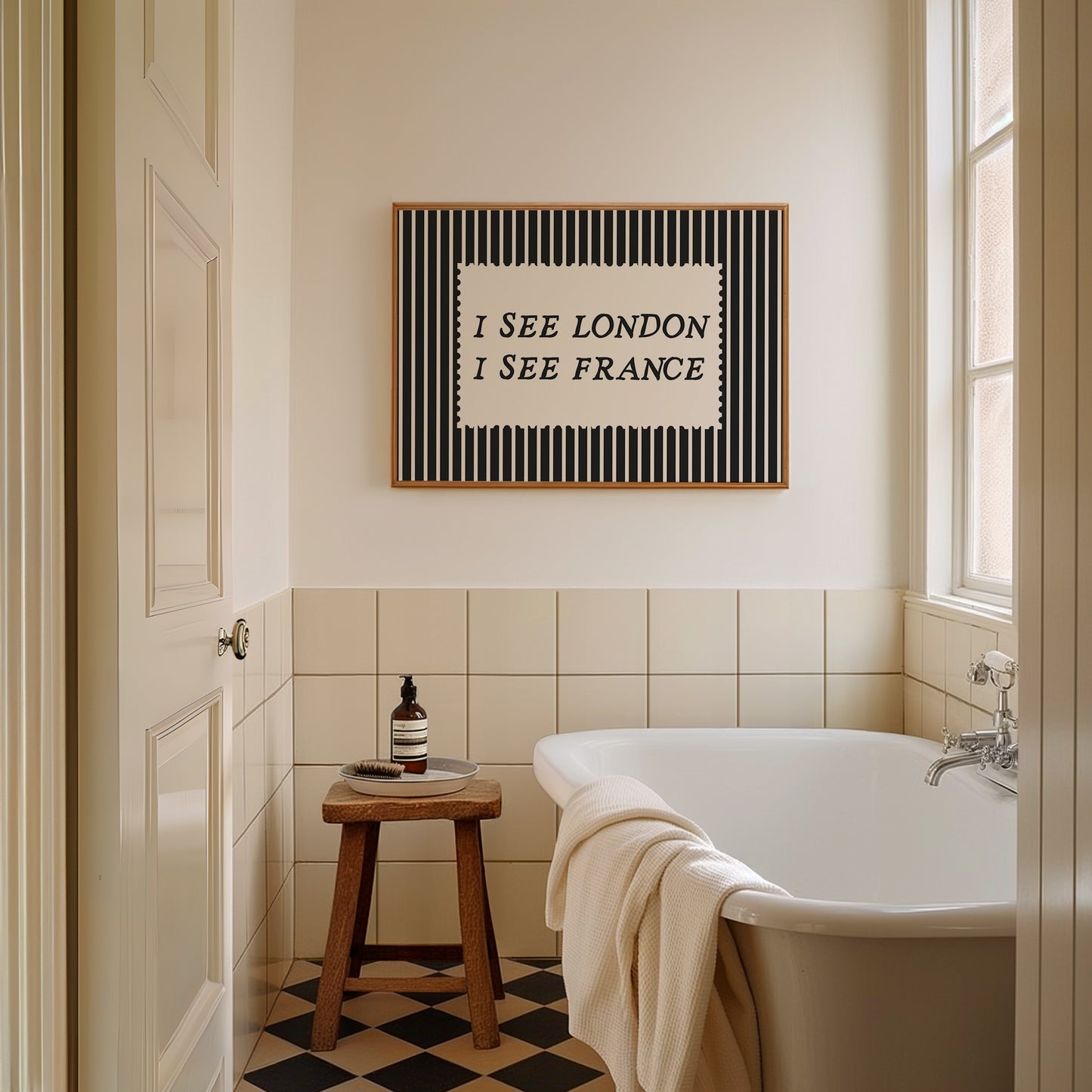 I See London I See France Modern Striped Art - Digital Print