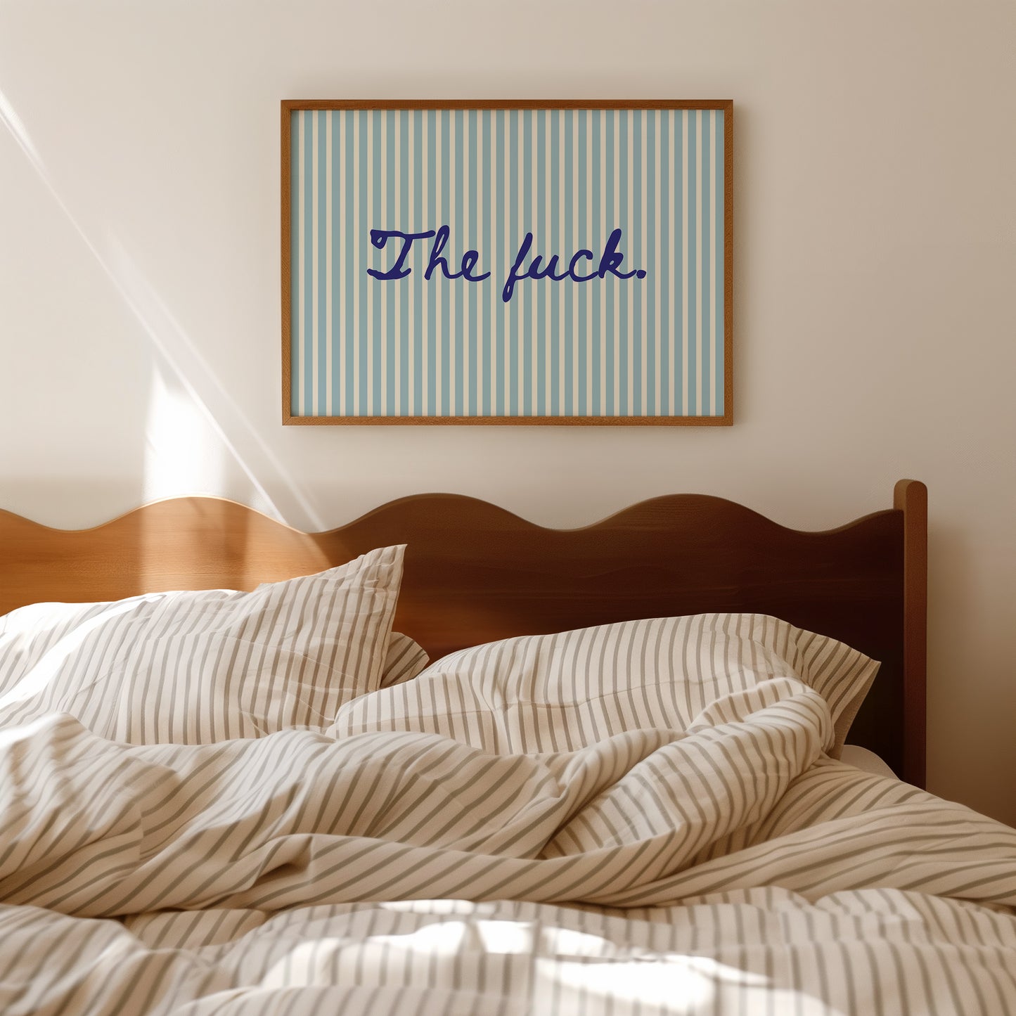 The Fuck Striped Funny Horizontal Print - Digital Print