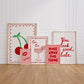 Red & Pink Trendy Gallery Set of 5 - Digital Print