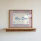 Bom Dia Pink Striped Horizontal Art - Digital Print