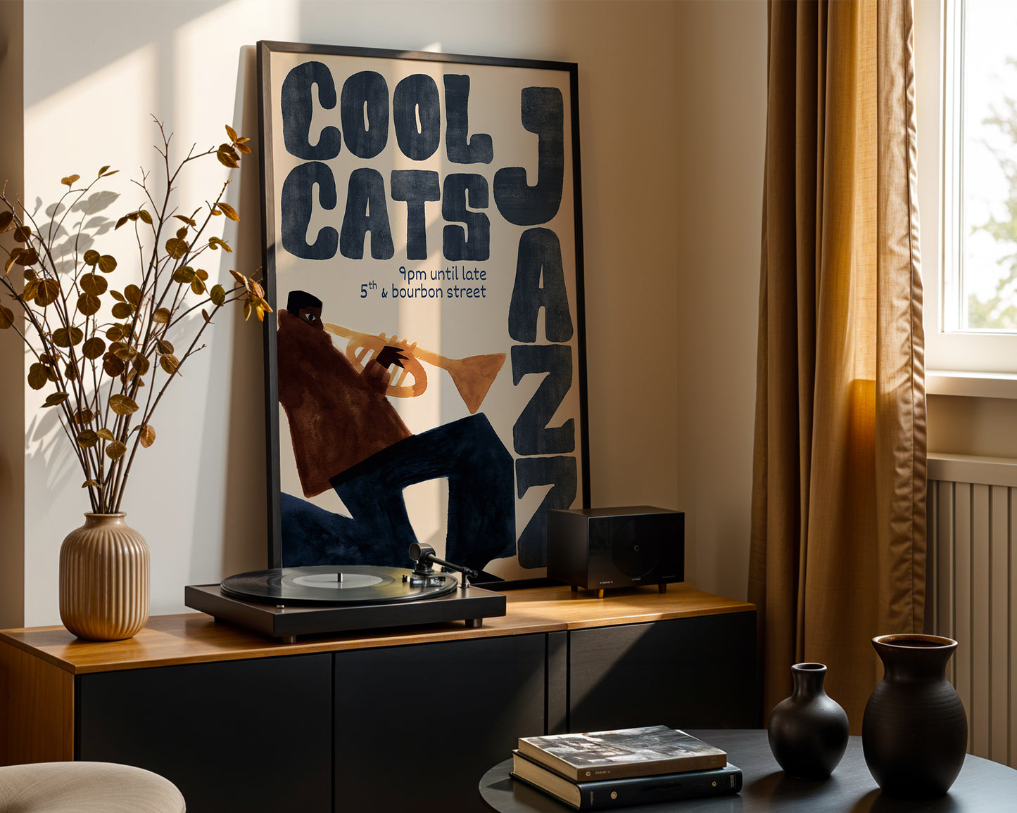 Cool Cats Jazz Poster- Digital Print