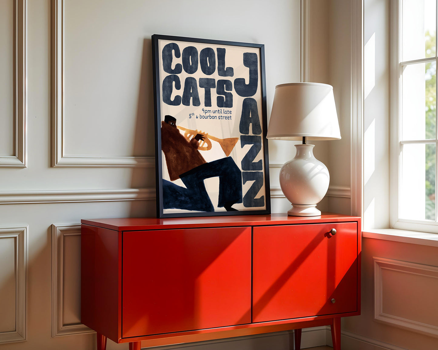 Cool Cats Jazz Poster- Digital Print