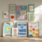 Colorful Positivity Classroom Art Set Of 10 - Digital Print