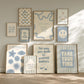 Calm Corner Posters Set of 10 — Tan Blue Digital Prints