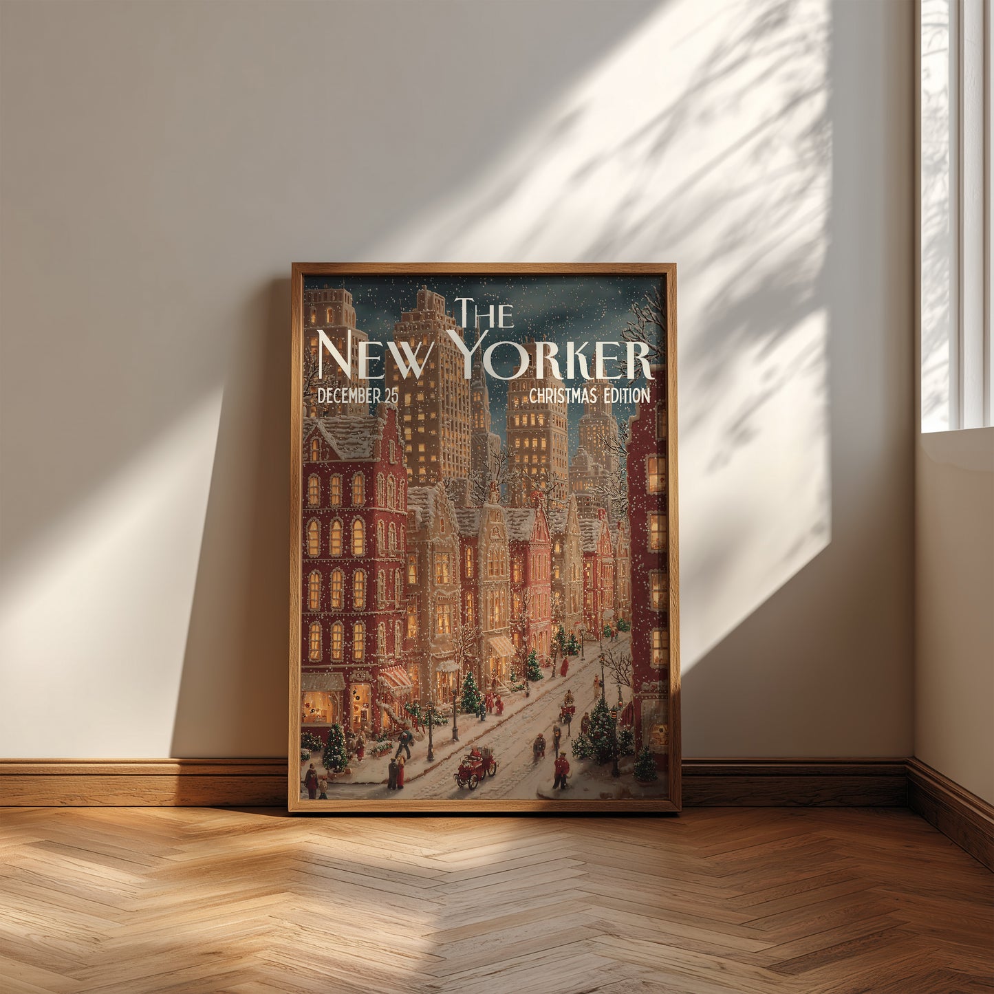 The New Yorker Christmas | New York Streets | Gingerbread Building - Digital Print